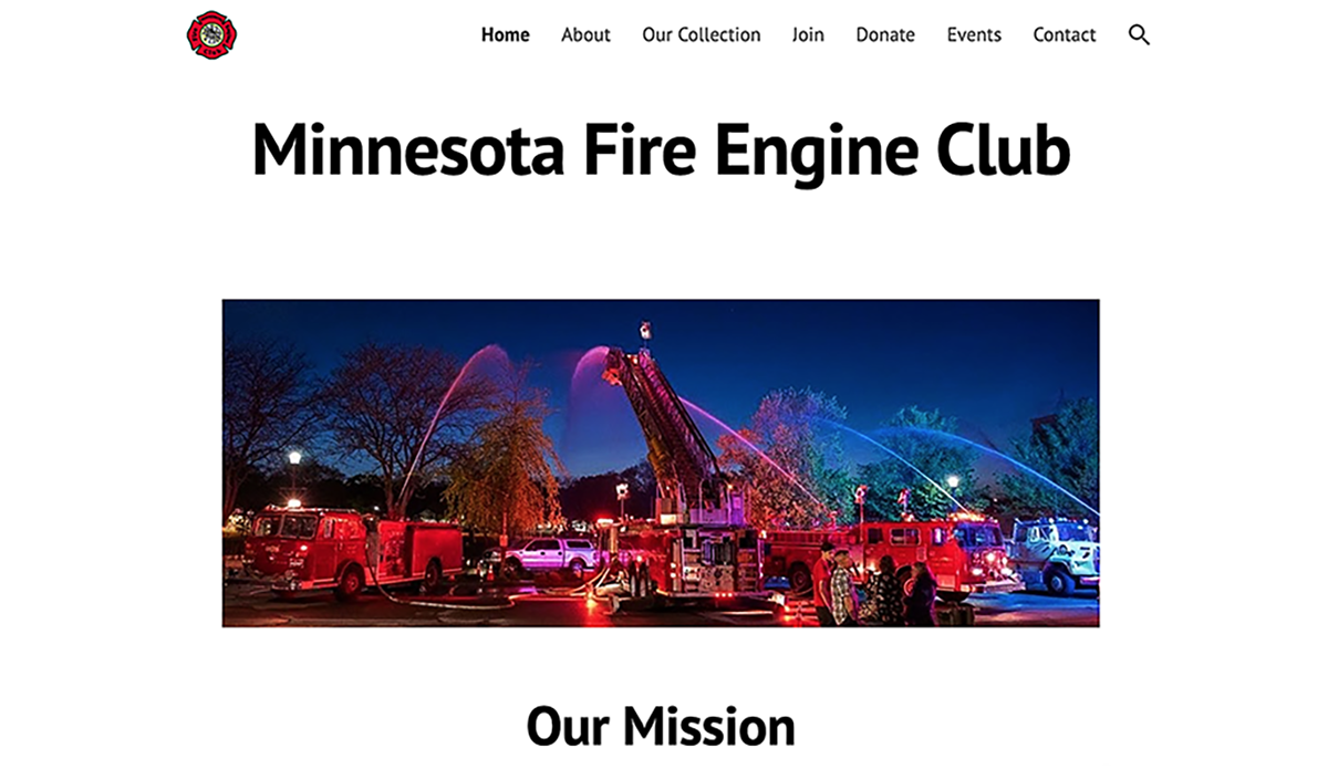 The Front page of The Minnesota Fire Engine Club